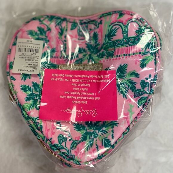 Lilly Pulitzer Heart Cosmetic Case - Picture 4 of 4